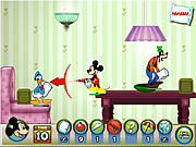 Mickey and Friends in pillow fight tûz és víz HTML5 játék